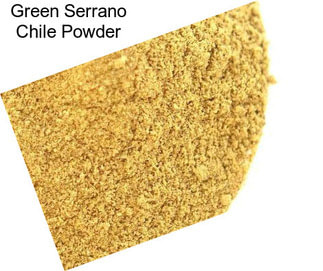 Green Serrano Chile Powder