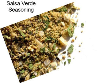 Salsa Verde Seasoning