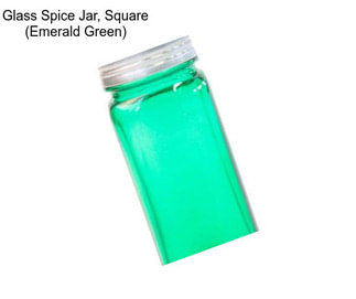 Glass Spice Jar, Square (Emerald Green)