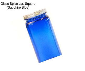 Glass Spice Jar, Square (Sapphire Blue)