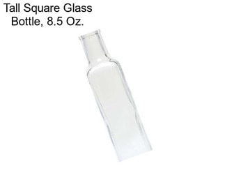 Tall Square Glass Bottle, 8.5 Oz.