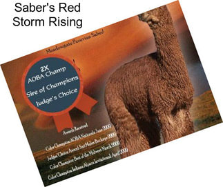 Saber\'s Red Storm Rising