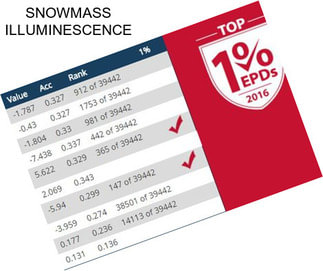 SNOWMASS ILLUMINESCENCE