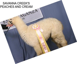 SAVANNA CREEK\'S PEACHES AND CREAM