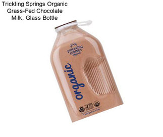 Trickling Springs Organic Grass-Fed Chocolate Milk, Glass Bottle