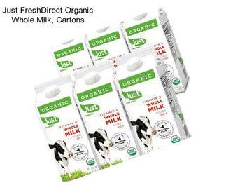 Just FreshDirect Organic Whole Milk, Cartons