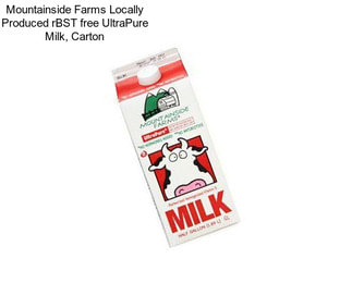 Mountainside Farms Locally Produced rBST free UltraPure Milk, Carton