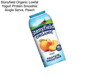 Stonyfield Organic Lowfat Yogurt Protein Smoothie Single Serve, Peach