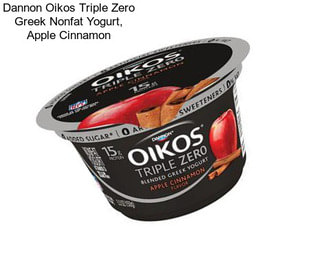 Dannon Oikos Triple Zero Greek Nonfat Yogurt, Apple Cinnamon