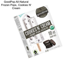 GoodPop All-Natural Frozen Pops, Cookies N\' Cream