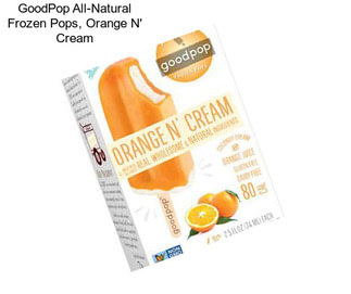 GoodPop All-Natural Frozen Pops, Orange N\' Cream