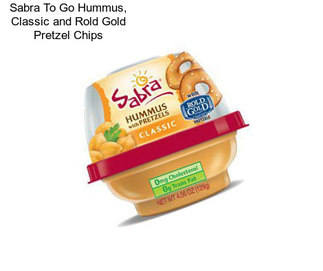 Sabra To Go Hummus, Classic and Rold Gold Pretzel Chips