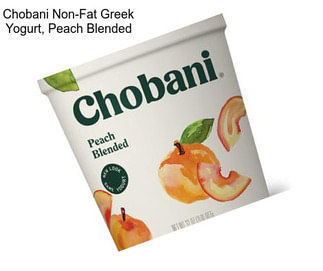 Chobani Non-Fat Greek Yogurt, Peach Blended