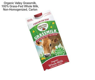 Organic Valley Grassmilk, 100% Grass-Fed Whole Milk, Non-Homogenized, Carton