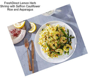 FreshDirect Lemon Herb Shrimp with Saffron Cauliflower \