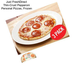 Just FreshDirect Thin-Crust Pepperoni Personal Pizzas, Frozen