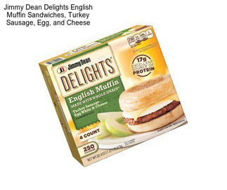 Jimmy Dean Delights English Muffin Sandwiches, Turkey Sausage, Egg, and Cheese
