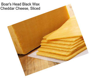 Boar\'s Head Black Wax Cheddar Cheese, Sliced