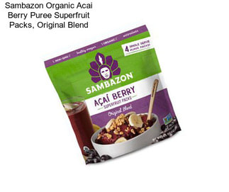 Sambazon Organic Acai Berry Puree Superfruit Packs, Original Blend