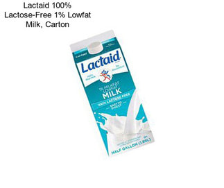 Lactaid 100% Lactose-Free 1% Lowfat Milk, Carton