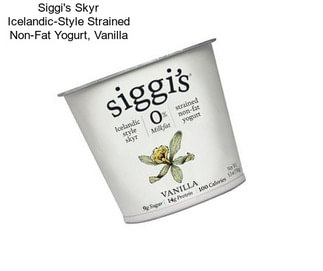 Siggi\'s Skyr Icelandic-Style Strained Non-Fat Yogurt, Vanilla