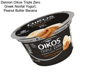 Dannon Oikos Triple Zero Greek Nonfat Yogurt, Peanut Butter Banana