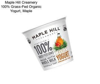 Maple Hill Creamery 100% Grass-Fed Organic Yogurt, Maple