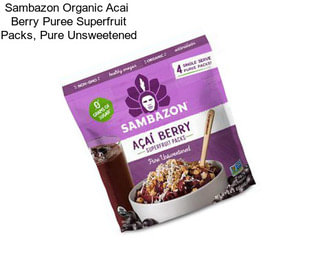 Sambazon Organic Acai  Berry Puree Superfruit Packs, Pure Unsweetened