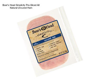 Boar\'s Head Simplicity Pre-Sliced All Natural Uncured Ham