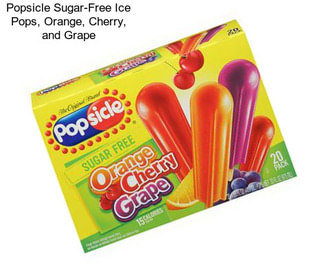 Popsicle Sugar-Free Ice Pops, Orange, Cherry, and Grape