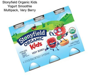 Stonyfield Organic Kids Yogurt Smoothie Multipack, Very Berry