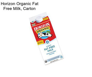 Horizon Organic Fat Free Milk, Carton