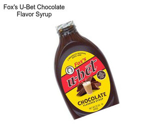 Fox\'s U-Bet Chocolate Flavor Syrup