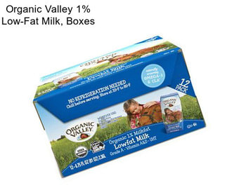 Organic Valley 1% Low-Fat Milk, Boxes