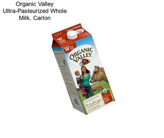 Organic Valley Ultra-Pasteurized Whole Milk, Carton