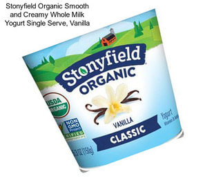Stonyfield Organic Smooth and Creamy Whole Milk Yogurt Single Serve, Vanilla