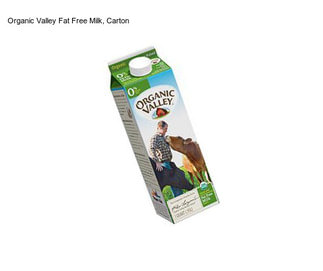 Organic Valley Fat Free Milk, Carton