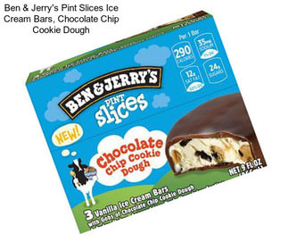 Ben & Jerry\'s Pint Slices Ice Cream Bars, Chocolate Chip Cookie Dough