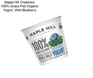 Maple Hill Creamery 100% Grass-Fed Organic Yogurt, Wild Blueberry
