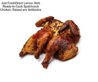Just FreshDirect Lemon Herb Ready-to-Cook Spatchcock Chicken, Raised w/o Antibiotics