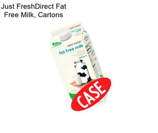 Just FreshDirect Fat Free Milk, Cartons