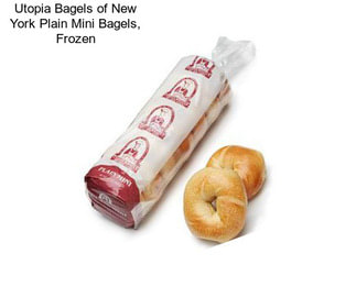 Utopia Bagels of New York Plain Mini Bagels, Frozen