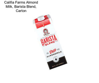 Califia Farms Almond Milk, Barista Blend, Carton