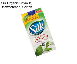 Silk Organic Soymilk, Unsweetened, Carton