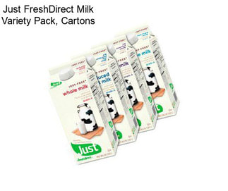 Just FreshDirect Milk Variety Pack, Cartons