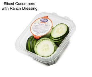 Sliced Cucumbers with Ranch Dressing