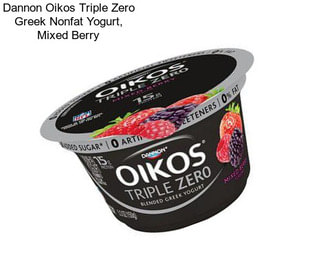 Dannon Oikos Triple Zero Greek Nonfat Yogurt, Mixed Berry