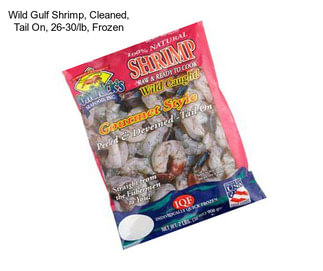 Wild Gulf Shrimp, Cleaned, Tail On, 26-30/lb, Frozen