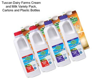 Tuscan Dairy Farms Cream and Milk Variety Pack, Cartons and Plastic Bottles