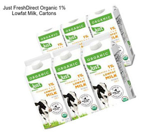 Just FreshDirect Organic 1% Lowfat Milk, Cartons